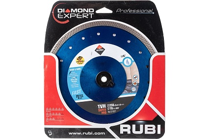 Диск алмазный TVH 250 SUPERPRO для твёрдых материалов турбо випер (250х25.4 мм) RUBI 31937