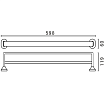 Полотенцедержатель Art&Max Ovale AM-E-4048B хром