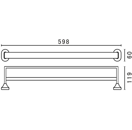 Полотенцедержатель Art&Max Ovale AM-E-4048B хром