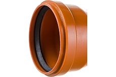 Труба для наружной канализации Gigant Д110, L=2 м, рыжая, толщина стенки 3.4 мм, класс жесткости SN 4 GSG-28