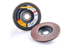 Конический лепестковый круг AC721X ECO 125x22 мм, оксид алюминия, Р60 Interflex 1005603041