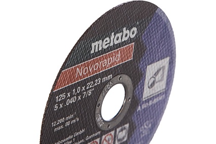 Круг отрезной по металлу Novorapid (125x1.0x22.2 мм) Metabo 616506000