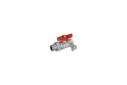 Шаровой кран Giacomini с американкой, 1, с дренажем и ручкой бабочкой R259SX007
