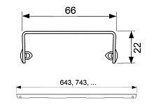 Решетка TECEdrainline basic 600810 80 см сталь, полированная