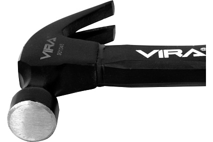 Молоток с гвоздодером 450г с фибергласовой ручкой VIRA 901045