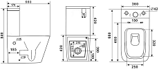 Унитаз-компакт Timo Soli TK-301 с микролифтом