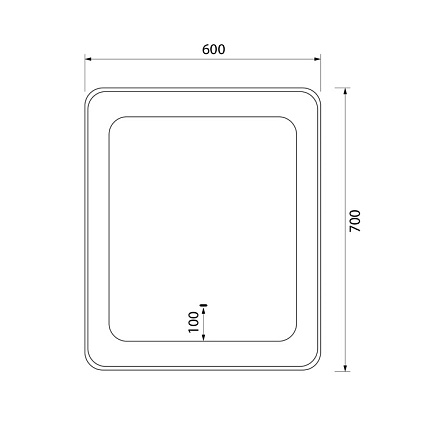 Зеркало Iddis Esper 60x70 см с подсветкой ESP6000i98