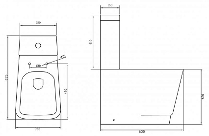 Унитаз-компакт BelBagno Romina BB121T/BB121CP