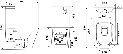 Унитаз-компакт Timo Soli TK-301 с микролифтом