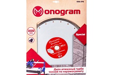 Диск алмазный турбо-тонкий Special (300х25.4/22.2x10 мм) MONOGRAM 086-396
