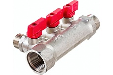Коллектор с кранами (3/4&quot;; 3 х 1/2&quot;) Valtec VTc.580.N.0503 78753