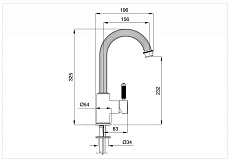 Смеситель для раковины Bugnatese Olimp OLIMP-LSM2-02-L бронза