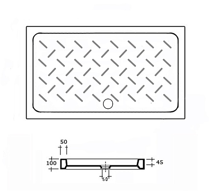 Поддон для душа RGW Ceramics CR-148 80x140 (Глубина 75)