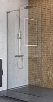 Душевая перегородка Belbagno UNO-L-1-TB-100-C-Cr 100x200 прозрачная, хром
