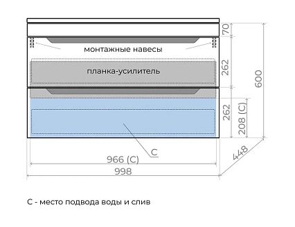 Мебель для ванной Style Line Остин 100 см белый матовый