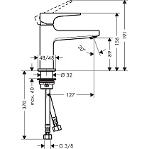 Смеситель для раковины Hansgrohe Metropol 32500140 шлифованная бронза