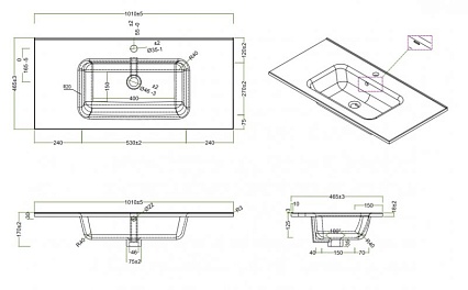 Мебель для ванной BelBagno Kraft 100 см 1 ящик, полка Bianco Opaco