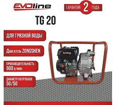 Мотопомпа бензиновая Evoline TG 20 (произведено Zongshen) 1T90STG20EVO