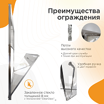 Душевая дверь Радомир Дарья BO 100х220 см прозрачная, хром, левая 1-63-2-1-0-355