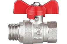 Шаровой Кран DOUBLE-LIN латунный резьбовой, бабочка НР/ВР 3/4&quot; LL1041 (3/4&quot;)