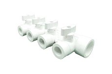 Коллектор с шаровыми кранами Aqualink PP-R 32x20 4 выхода 3784