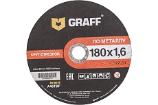 Круг отрезной по металлу (50 шт, 180x1.6x22.23 мм) GRAFF 9018016