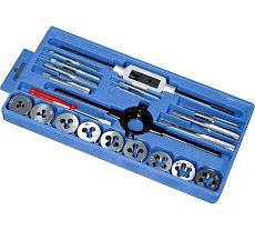 Набор метчиков и плашек HSS M3-M12, кейс, 21шт Мастак 351-00021C