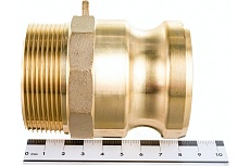 Камлок типа F (ниппель; наружная резьба BSP; 50 мм-2&quot;; латунь) TITAN LOCK TL200FBR
