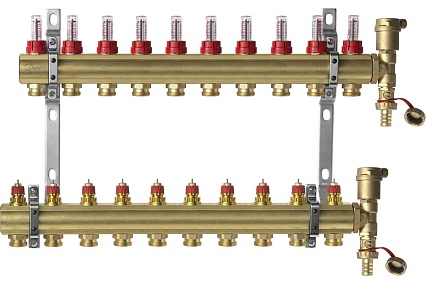 Комплект коллекторов Danfoss FHF-10F set, 10 выходов 088U0730 049529