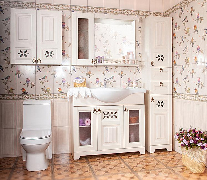 Мебель для ванной Бриклаер Кантри 105 см бежевый дуб