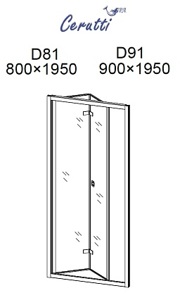 Душевая дверь Cerutti 80x195 D81