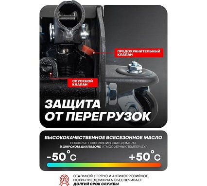 Домкрат Rockforce подкатной гидравлический 2 т RF-TH22001C кейс(29977)