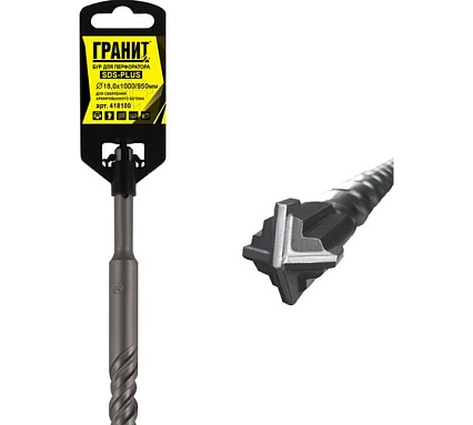 Бур Quadro-X (18.0х1000/950 мм; SDS-plus) Гранит 418100