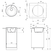 Кухонная мойка Ulgran Quartz Nora 485-08 48.5 см космос