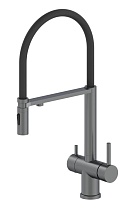 Смеситель для кухни Oliveeka OL-458009-BGM с подкл. к фильтру, оружейный металл