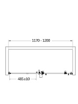 Душевая дверь AQUAme AQM4201F-12 120x195, прозрачное, хром