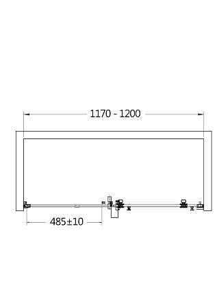 Душевая дверь AQUAme AQM4201F-12 120x195, прозрачное, хром