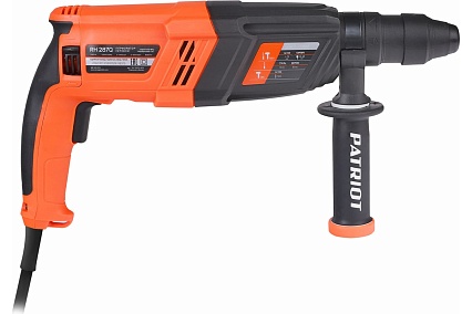 Перфоратор Patriot RH 287Q SDS+, мощность 1065 Вт, 3.2 Дж, 3 режима работы, быстросменный патрон QCC, макс.диаметр 28 мм, набор буров и долот, глубиномер, кейс 140301331