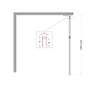 Душевая перегородка Belbagno UNO-L-1-TB-110-C-GM 110x200 прозрачная, оружейная сталь