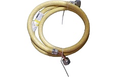 Шланг для газовых приборов РУСЛО c угловым подключением, резиновый, 1/2&quot;, 150 см, гайка-гайка 772353