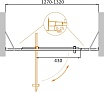Душевая дверь Cezares MOLVENO-BA-12-70+60-C-Cr-IV 130x195 прозрачная
