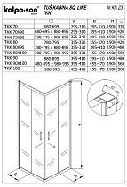 Душевой уголок Kolpa-San Q Line TKK 70x100