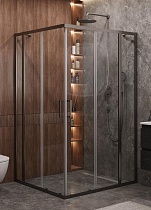 Душевой уголок Cezares MOLVENO-AH-22-120/110-C-GM-IV 120x110 прозрачный, оружейная сталь
