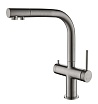 Смеситель для кухни Aquatek Европа AQ1385BGM с подкл. к фильтру, оружейная сталь