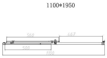 Душевая дверь Vincea Slim-N VDS-4SN110CLB 110x195 черный, прозрачная