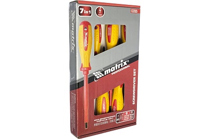 Набор диэлектрических отверток до 1000В, Matrix PROFESSIONAL 13355