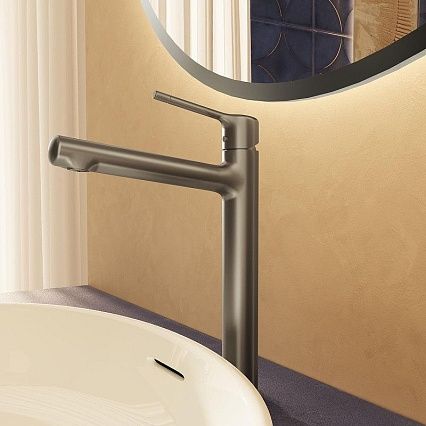 Смеситель для раковины Vincea Феерие (Feerie) VBF-5FE2GM вороненая сталь