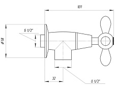 Запорный вентиль Migliore Princeton Plus ML.PRP-8058.CR хром