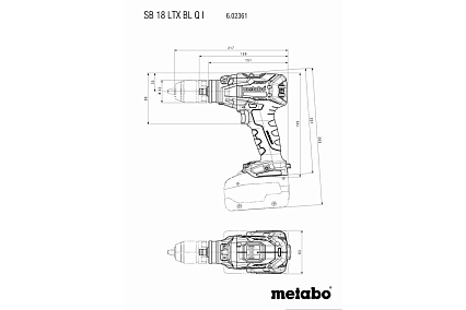 Аккумуляторный ударный винтоверт Metabo SB 18 LTX BL Q I 602361650