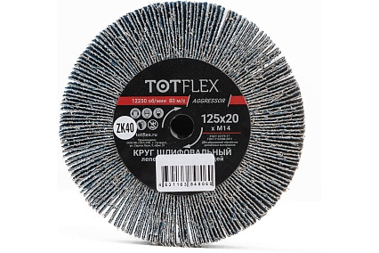 Круг лепестковый радиальный универсальный 125x20 мм, М14, Z Р40 TOTFLEX 4631163848060